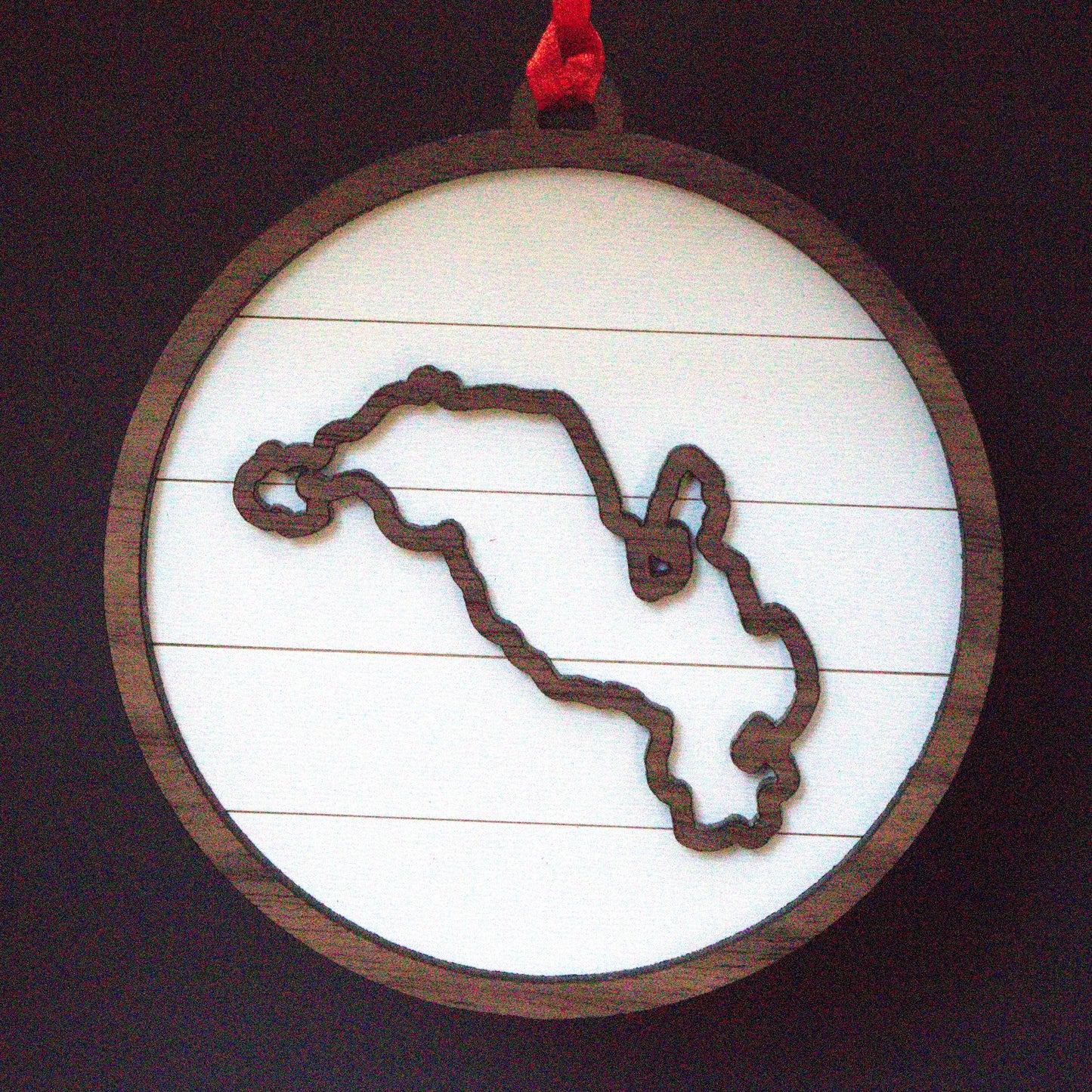 Shiplap Wood Christmas Ornament Lake (Indiana)