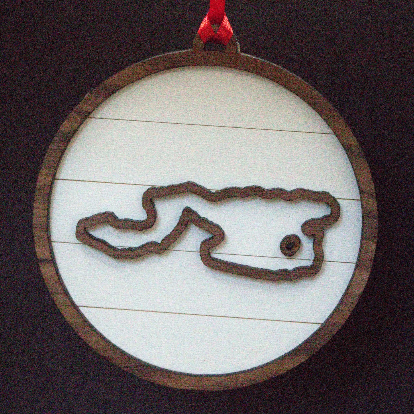 Shiplap Wood Christmas Ornament Lake (Michigan)