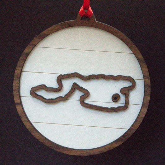 Shiplap Wood Christmas Ornament Lake (Michigan)