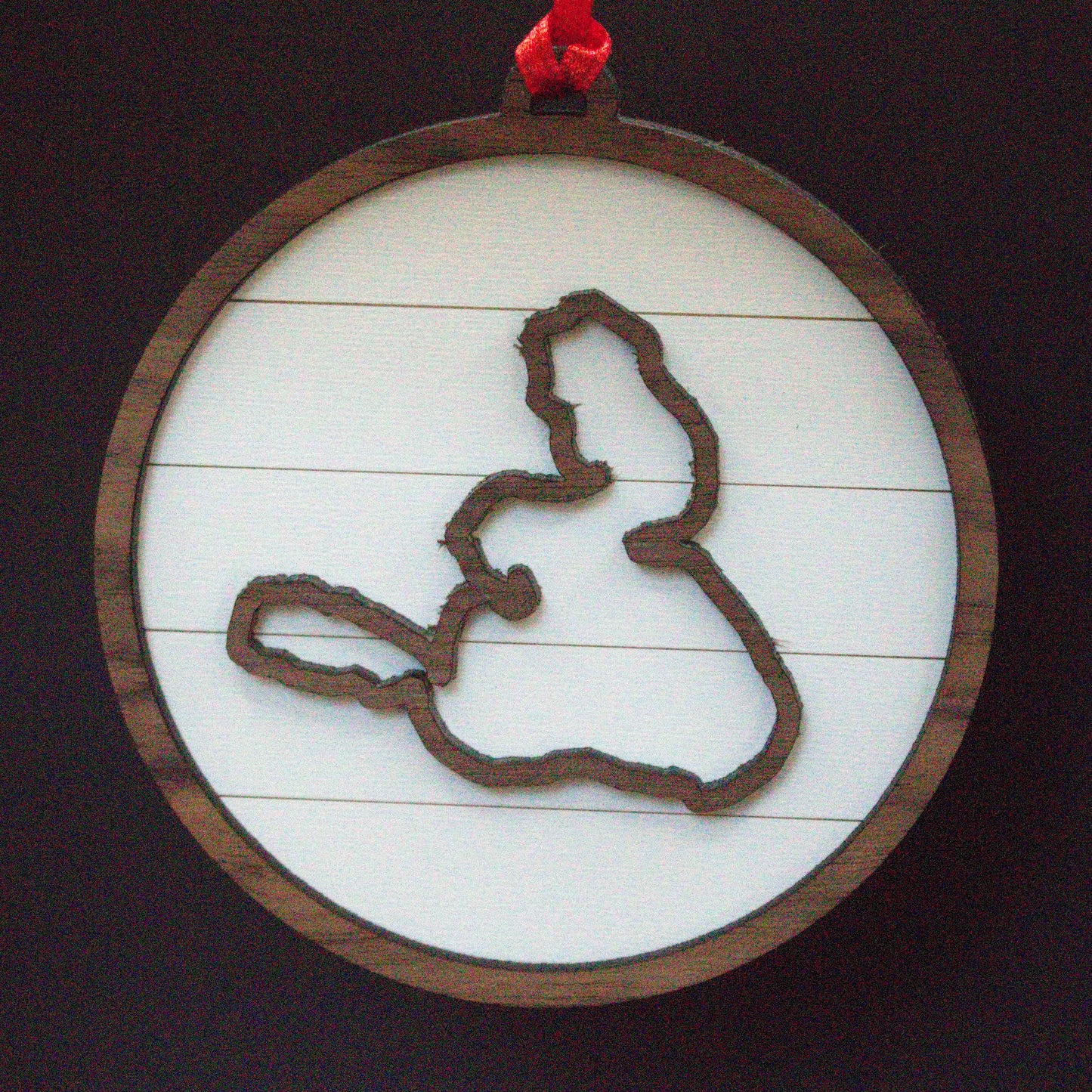 Shiplap Wood Christmas Ornament Lake (Michigan)