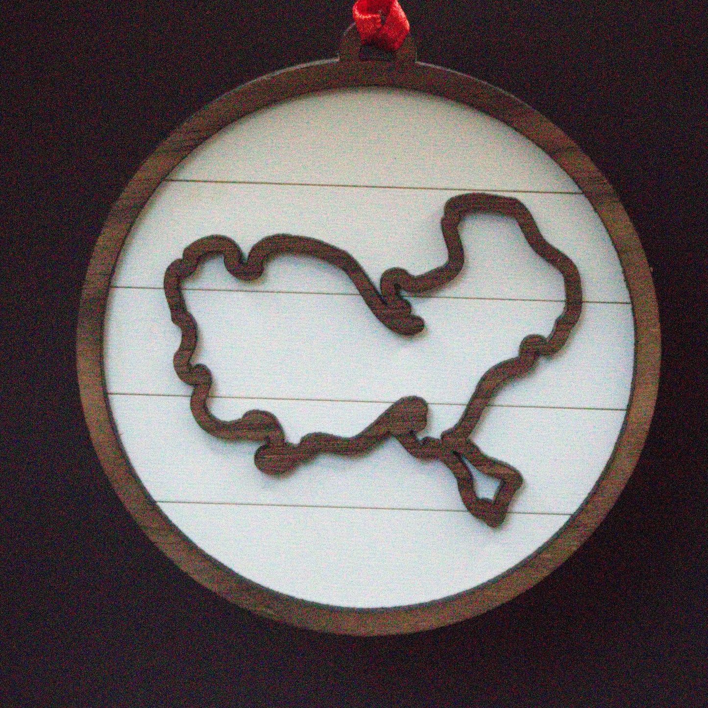 Shiplap Wood Christmas Ornament Lake (Indiana)