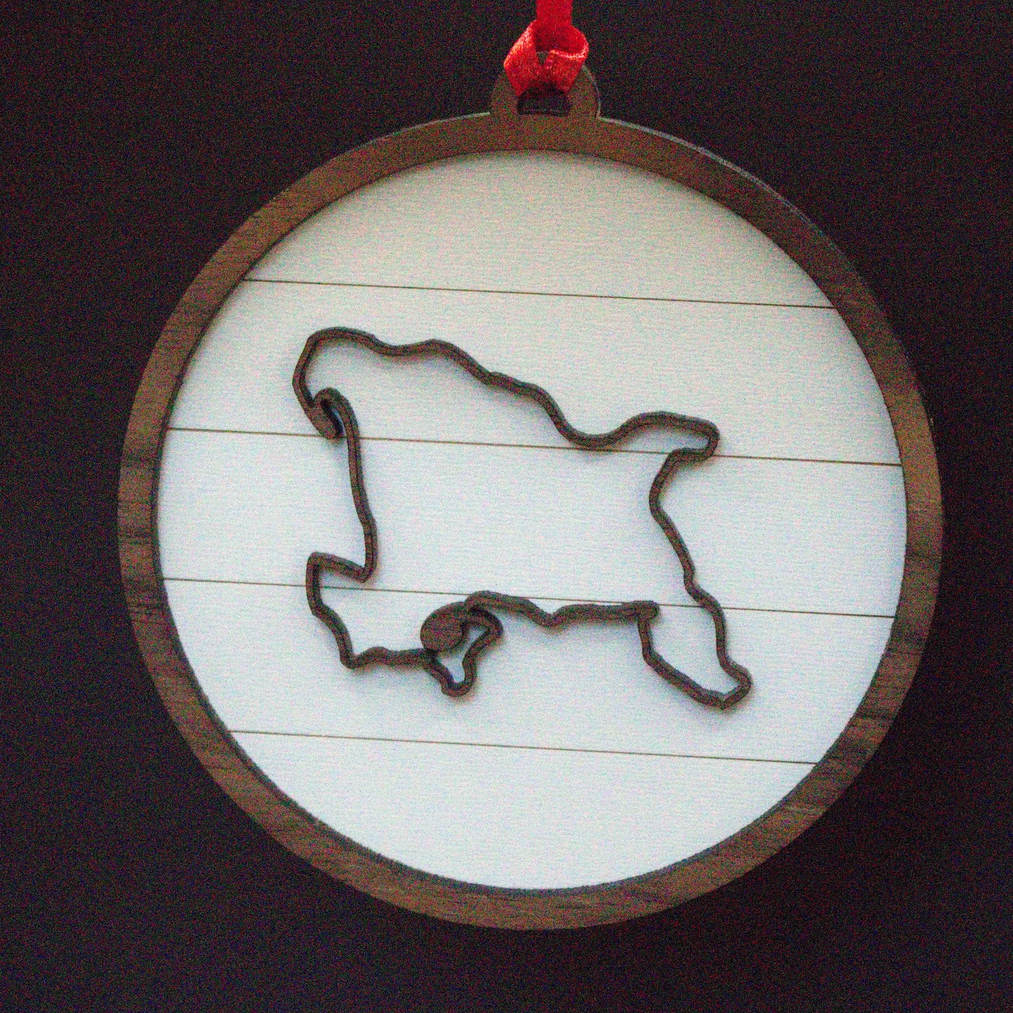 Shiplap Wood Christmas Ornament Lake (Indiana)