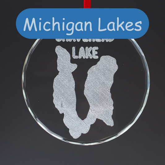 Glass Christmas Ornament Lake (Michigan)