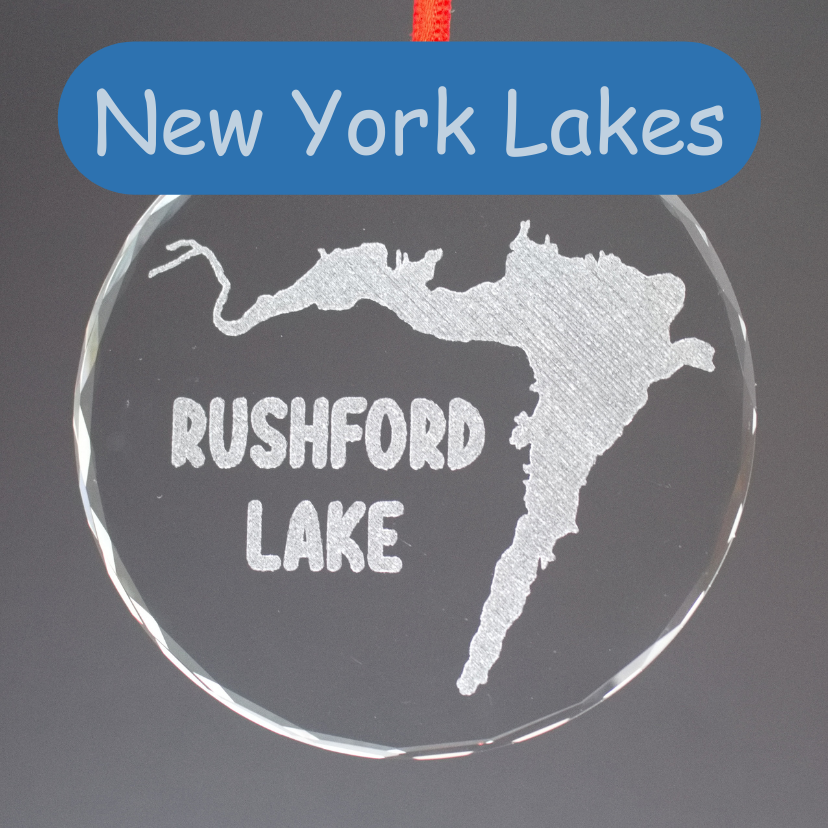 Glass Christmas Ornament Lake (New York) - Matt Granger Designs