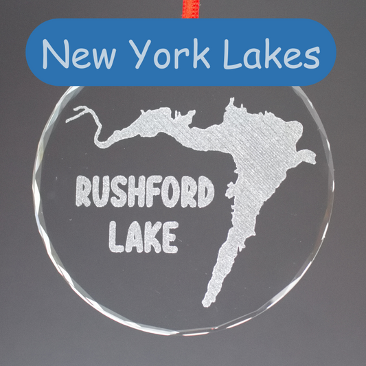 Glass Christmas Ornament Lake (New York) - Matt Granger Designs