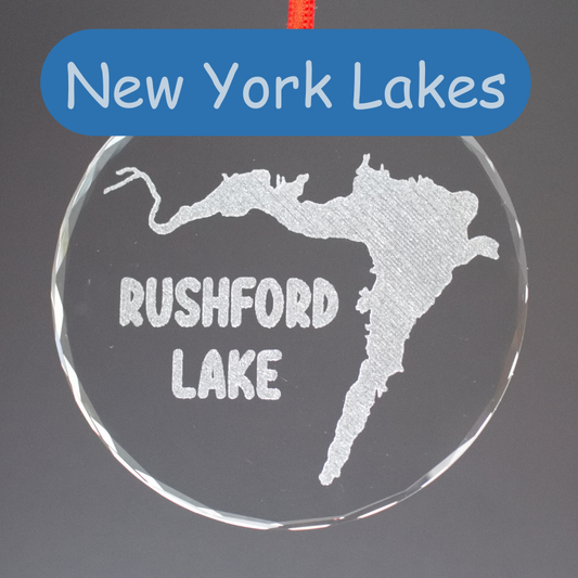 Glass Christmas Ornament Lake (New York)