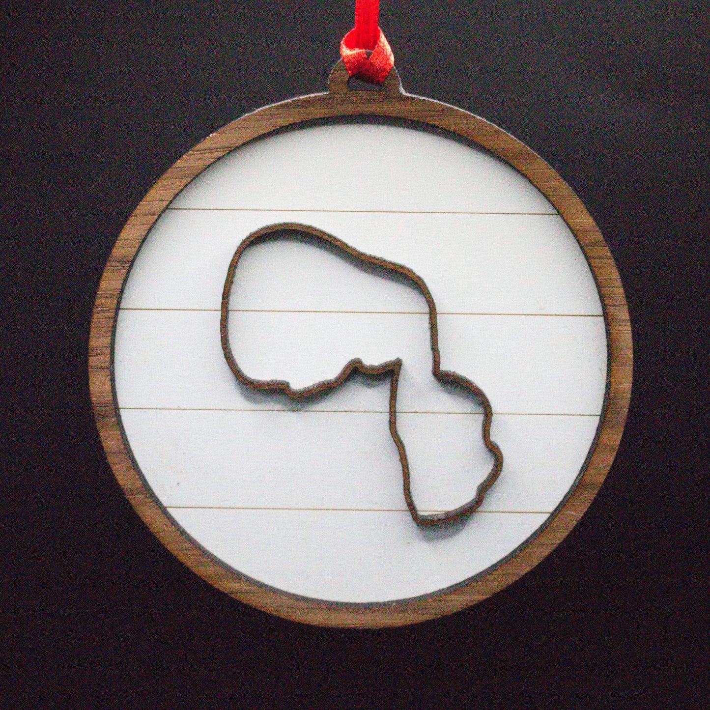 Shiplap Wood Christmas Ornament Lake (Michigan)