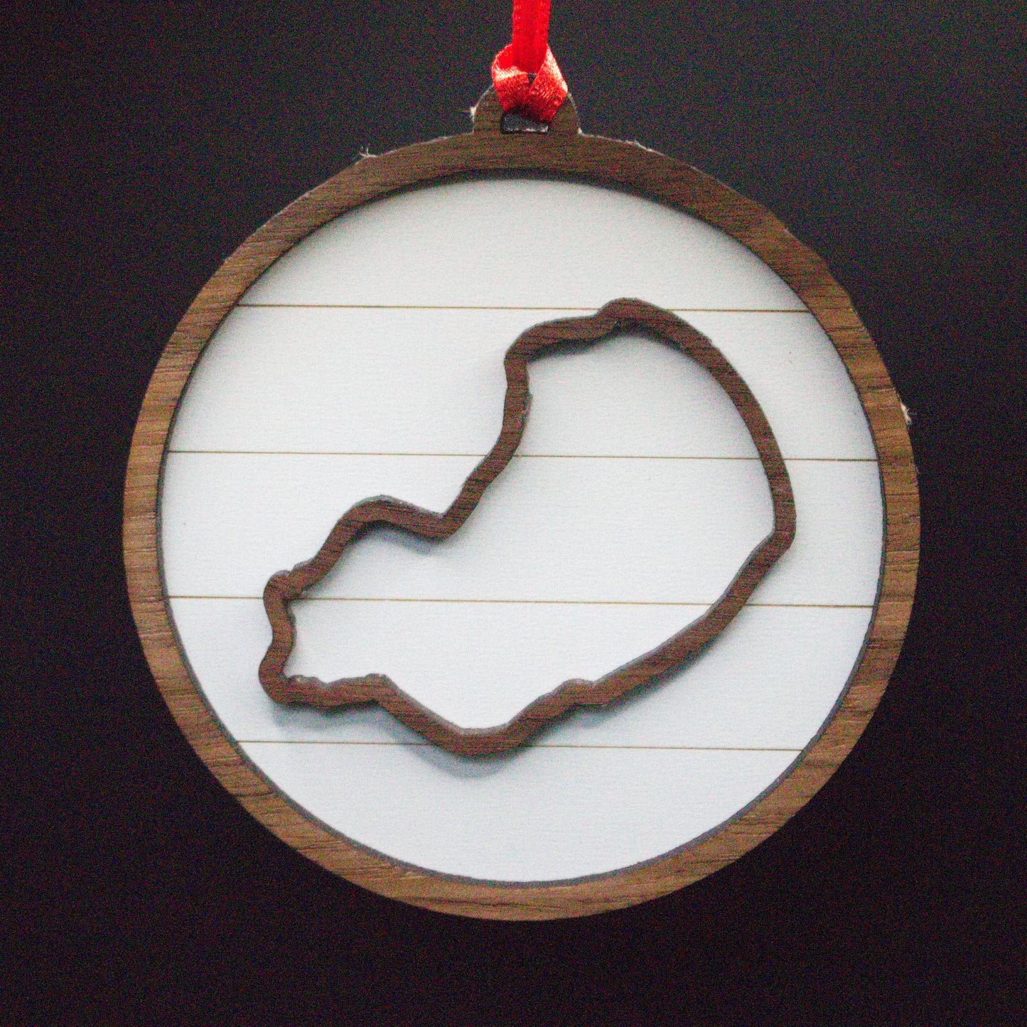Shiplap Wood Christmas Ornament Lake (Michigan)