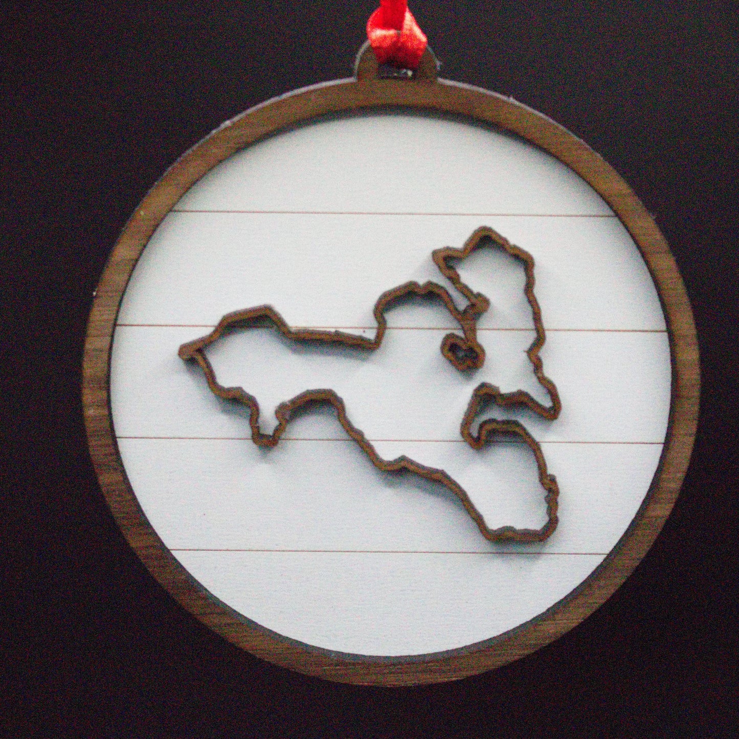 Shiplap Wood Christmas Ornament Lake (Indiana)