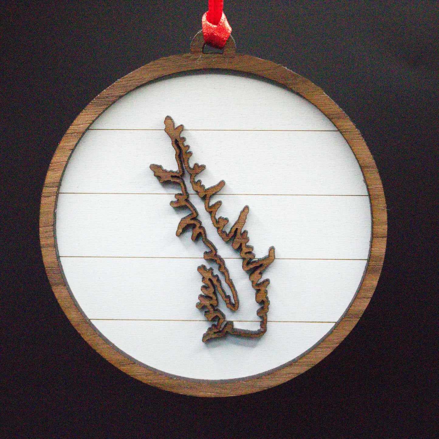 Shiplap Wood Christmas Ornament Lake (Indiana)