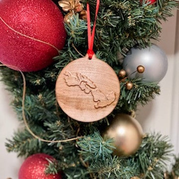 Wood 3D Christmas Ornament Lake (Indiana) - Matt Granger Designs