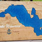 14"x20" Wooden Epoxy Lake Maps - Matt Granger Designs