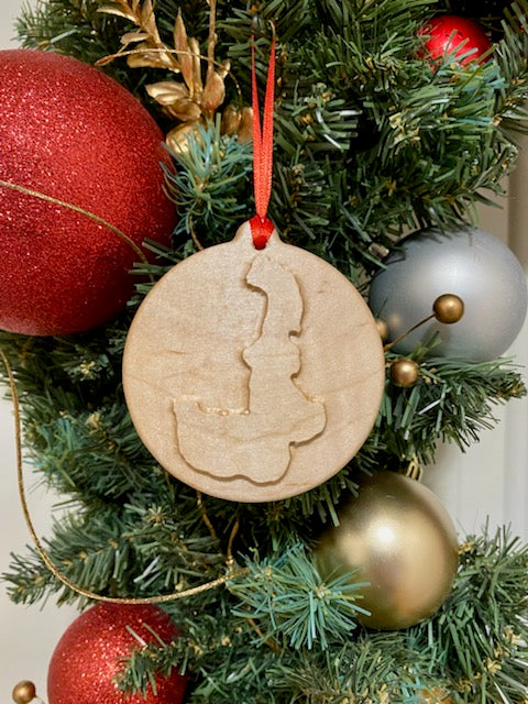 Wood 3D Christmas Ornament Lake (Michigan) - Matt Granger Designs