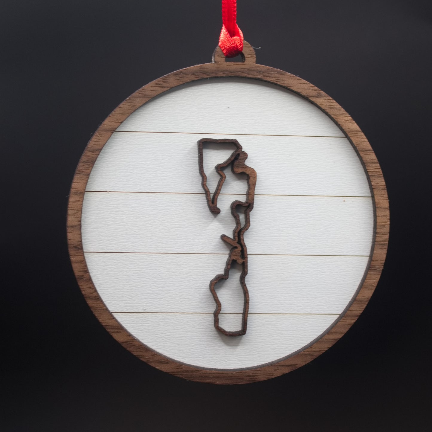 Shiplap Wood Christmas Ornament Lake (Indiana)