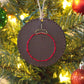 Leather Color Stitched Christmas Ornaments