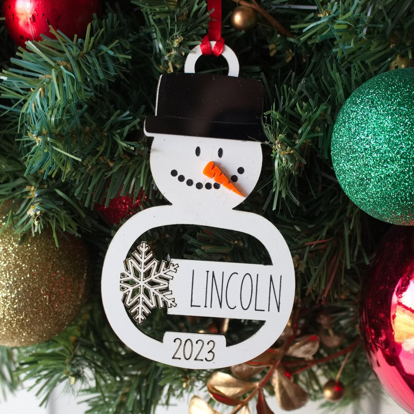 Custom Snowman Christmas Ornaments
