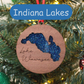 Glitter Acrylic and Wood Christmas Ornament Lake (Indiana)