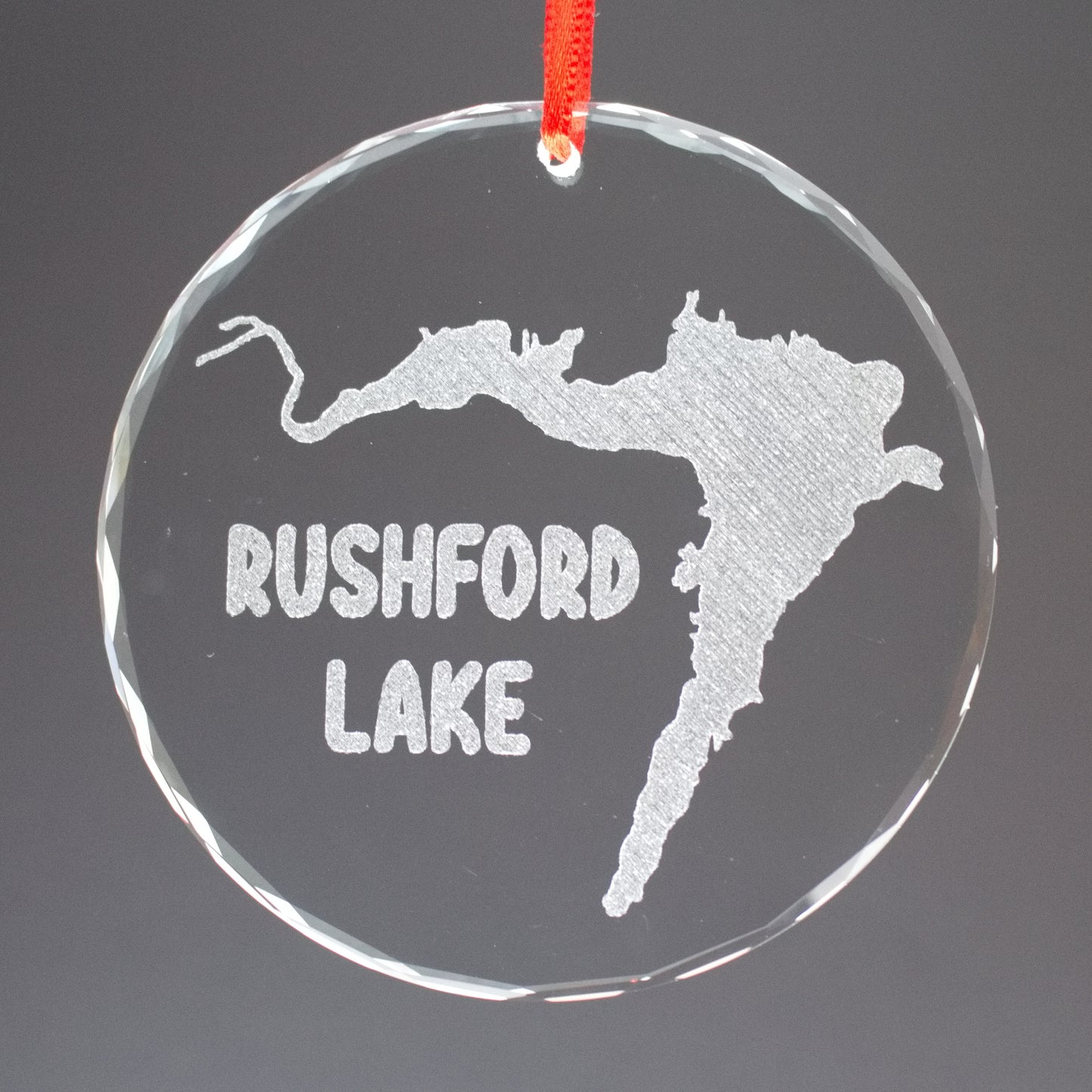 Glass Christmas Ornament Lake (New York)