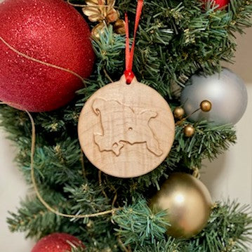 Wood 3D Christmas Ornament Lake (Indiana) - Matt Granger Designs