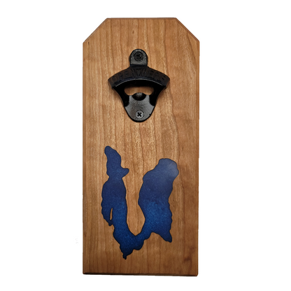 Wall Mount Bottle Opener with Epoxy Lake - Matt Granger Designs